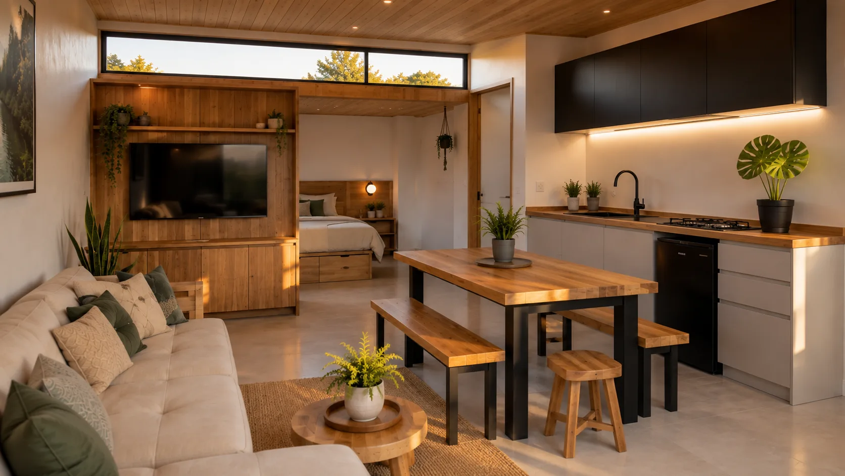 Sala e cozinha da EASY SMART