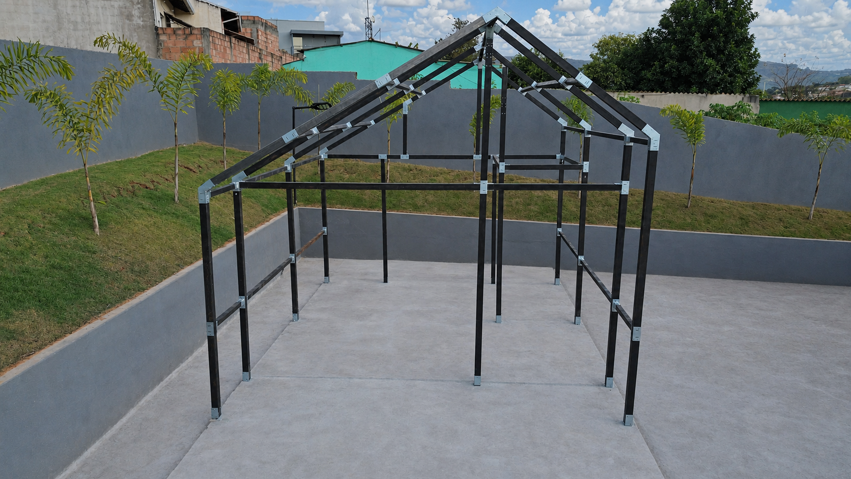 Estrutura real do sistema modular EASY em construção