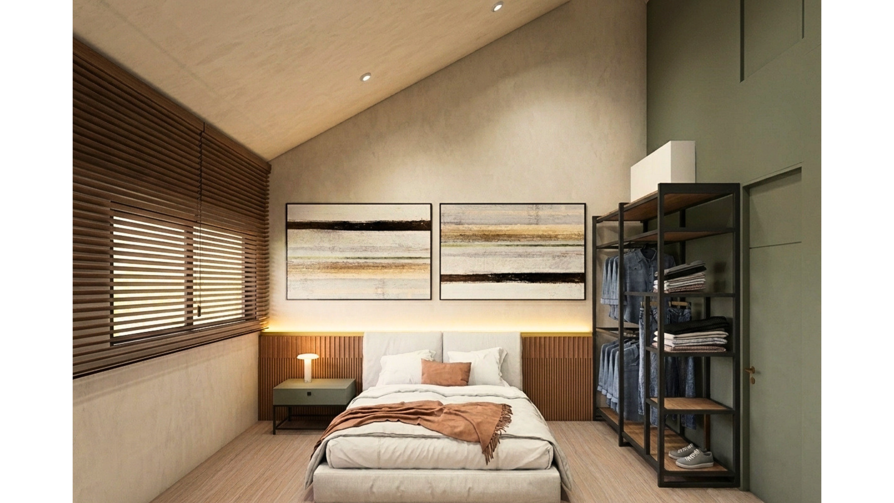 Interior da cozinha do chalé modular 30m² montado com kit de peças EASY